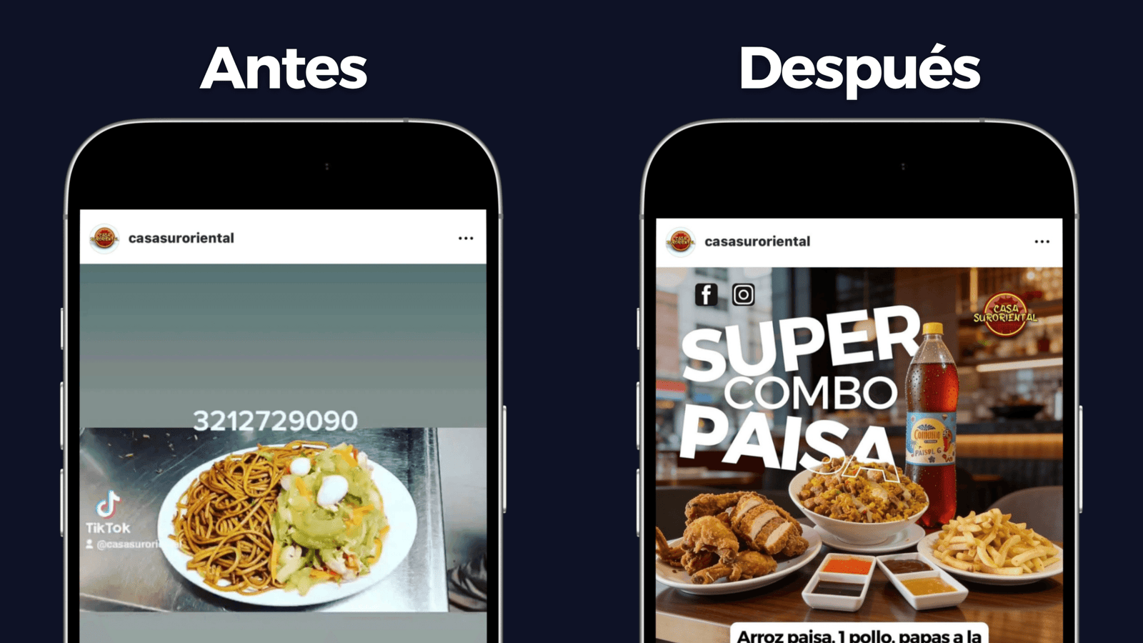 Caso de éxito Redes Sociales - Restaurante Chino