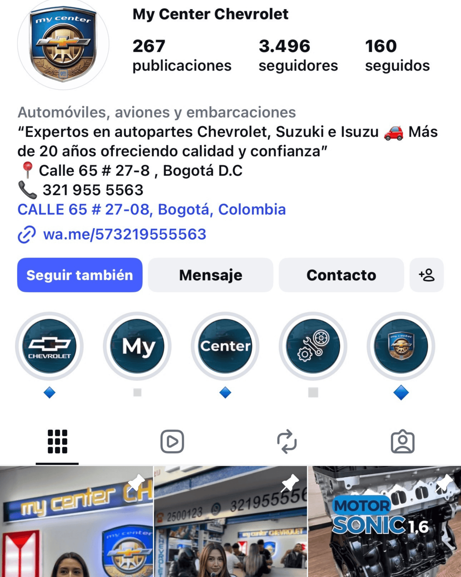 My Center GM Instagram