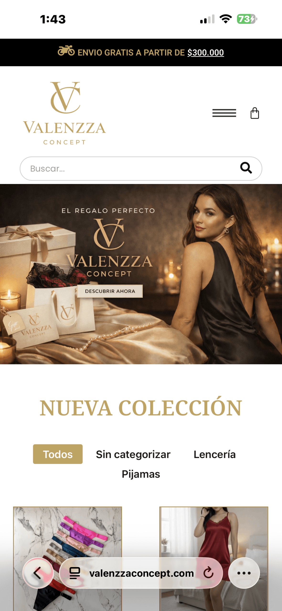 Valenzza Concept tienda virtual